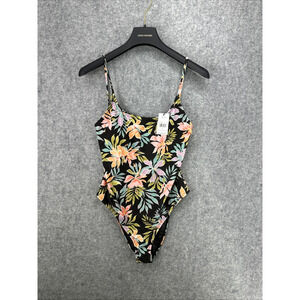 NWT Billabong Women's Size Large Beach Babe 1 Piece Swim Suit Bikini Floral $100